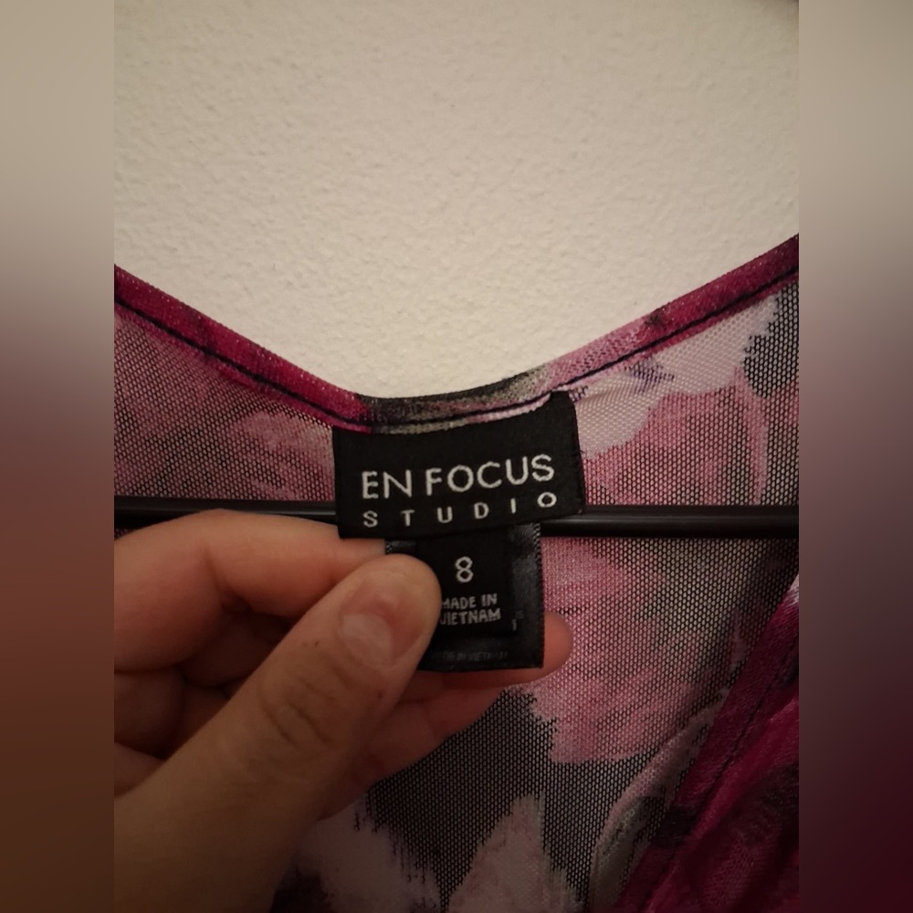 Enfocus Studio Multicolor Floral Long Sleeve Dress - Picture 3 of 4